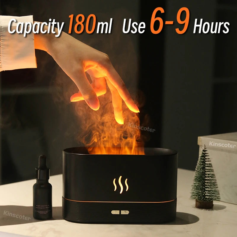 RGB Flame Aroma Diffuser Humidifier