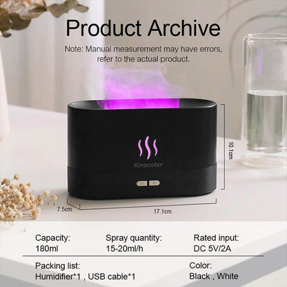 RGB Flame Aroma Diffuser Humidifier