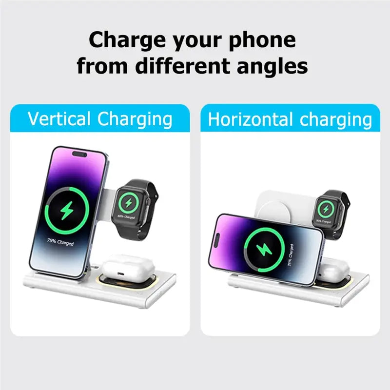 iPhone 3 in 1 Wireless Charger Stand